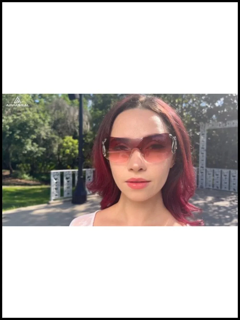 Rimless Oversized Wrap Around Snake Sunglasses UV400